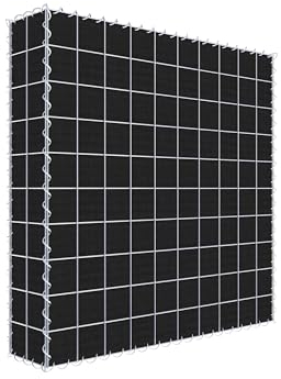 Begrünte Gabione mit Vlies 100 cm x 100 cm x 20 cm (L x H x T), Maschenweite 10 cm x 10 cm, Spirale