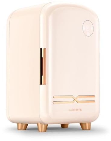 Nevera Portátil For El Cuidado De La Piel Maquillaje De Belleza Mininevera Nevera Portátil De 12 litros For El Cuidado De La Piel Cosméticos Dormitorio (Color : Beige, S : 34.2 * 25.1 * 28.8cm)