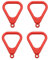 ESUSO 8 Stücke Trapez Ring Schaukel Spiel Set Spielplatz Trapezstange Klettergerüst Klettergerüst Ring Großer Trapezring