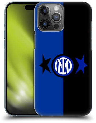 Head Case Designs Licenza Ufficiale Inter Milan Nero & Blu IM 2Stars Custodia Cover Dura per Parte Posteriore Compatibile con Apple iPhone 14 PRO Max