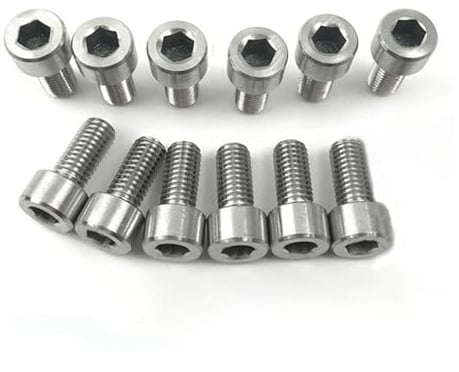 12Pcs Bike Water Bottle Cage Bolts Holder Screws M5 Inner Rack Hexagon Stainless Steel Screws for Bottle Holder Bracket Rack Cycling Accessories Bike Screws