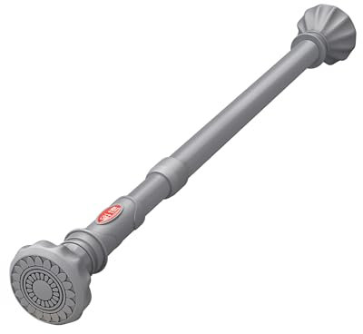 Barre Rideau sans Perçage Tringle de Rideau de Douche Télescopique Antidérapante Barre de Douche Longueur Extensible 35 to 260cm Convient à la Salle de Bains, à la Bibliothèque et au Placard(Misty Gra