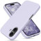 OitiYaa Liquid Silicone Case for iPhone 16 Case,Full Body Protective Cover with 4 Layer Shockproof Structure, Soft Ultra Slim Phone Case with Anti-Scratch Microfiber Lining, 6.1 inch,Lilac Purple