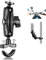 PULUZ Motorcycle Action Camera Handlebar Fixed Mount, Rotatable Holder for Insta360 X4, X3, GO 3, Ace, ONE RS, U Shape Fixed Bike Bracket Kit for GoPro Hero13, 12, 11, 10, 9, Osmo Action