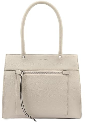 Lloyd Baker London – DIXIE Leather Shoulder Bag: Women's Medium Zip-Top Shoulder Bag in 100% Genuine Full Grain Leather with a Modern Design- BLANC DE BLANC (White)