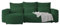 4ALL HOME Ecksofa mit Schlaffunktion Travis 248x148 cm, Couch, Sofa mit Bettkasten, Eckcouch, L-Form, Schlaffsofa, Universal (Cord Onega 01 Grün)