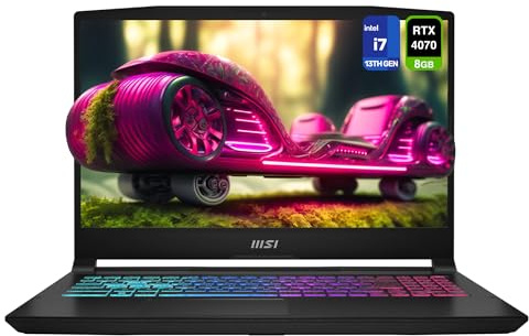 MSI Katana 15 Gaming Laptop, Intel i7-13620H, 32 GB DDR5 RAM, 1 TB PCIe SSD, 15.6 QHD (2560x1440) 165Hz Display, Nvidia G-Force RTX 4070, 4-Zone RGB Backlit Keyboard, W11 Home, Black
