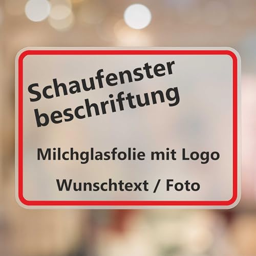 Kiwistar - Aufkleber selbst gestalten - DIN A3 quer - 420x297 mm - Schaufensteraufkleber bedruckt mit Foto, Logo, Wunschtext - Milchglasfolie - Schaufensterbeschriftung - Glasdekorfolie - Werbung