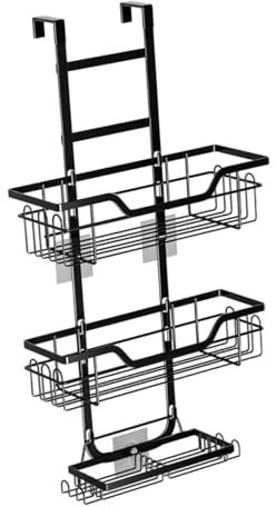 Abaodam Over the Door Bathroom Organizer Hanging Caddy with Soap Holder No Drilling Required Multifunctional Storage Rack for Bathroom Kitchen and Bedroom