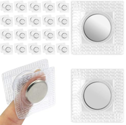 NHQZ 20 Stück Versteckter Magnete zum Einnähen Unsichtbare Magnetknöpfe Nähen in PVC Magnetverschlüss für Einnähen Stoff, Vorhang, Kleidung