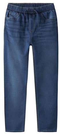 TWO SOON Jungen Jogger Jeans – Stretch Denim Hose mit Tunnelzug – Medium Rise Bequeme Schlupfhose für Kinder