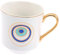 Mipcase Tazza con Occhio Turco e Ufficio per Latte Cappuccino e Tè Facile da e Resistente e Chic