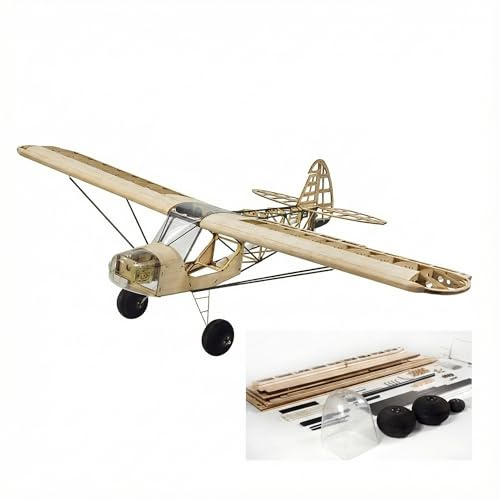 Quolefly Balsaholz-Flugzeug-Set, 1000 mm Spannweite, Savage Bobber, Modellflugzeug, fester Flügel, lasergeschnittenes Balsawood-Flugzeug-Set für Erwachsene zum Bauen (nur Kit)