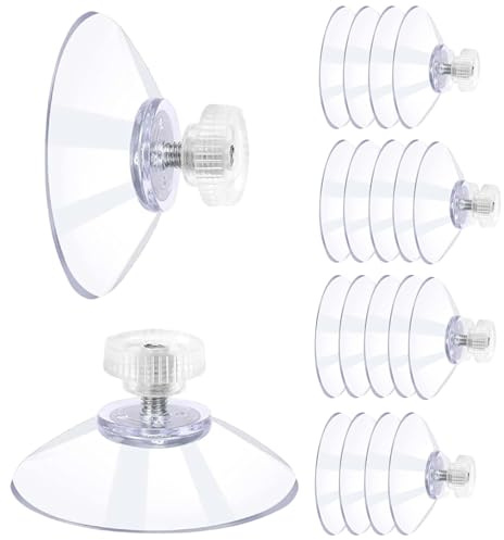 20 ventosas con tornillos M5 x 10 mm, ventosas de ventana de 40 mm, adecuadas para superficies lisas como espejos, ventanas, puertas y paredes
