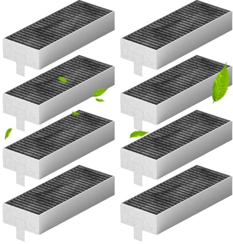 8 filtri ai carboni attivi, compatibili con Siemens HZ9VRCR0 17004796, Bosch HEZ9VRUD0 17004811, 193 x 75 x 35 mm, filtro di ricambio per cappe aspiranti, accessori per filtro dell'aria Clean