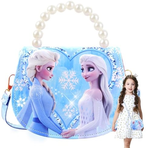 yumcute Handtasche Mädchen Geschenke, Mädchen Tasche Kindertasche, Prinzessin Wasserdicht Handtasche Klein Mit Verstellbarem Gurt Spitzenstil, Perlenhandtasche Geschenke Für Kinder