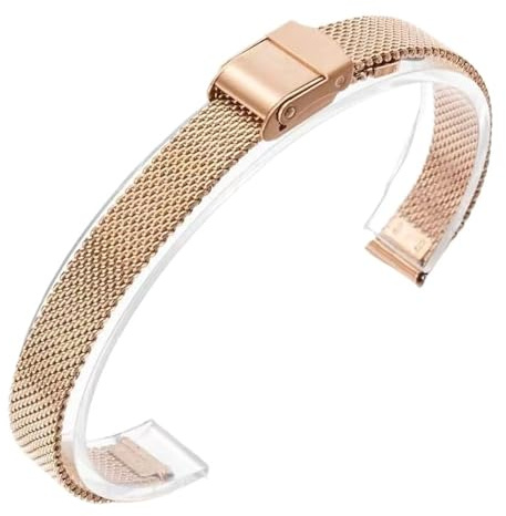 MUXUMAO Schnellverschluss-Uhrenarmbänder aus Edelstahl-Mesh in den Größen 8 mm, 10 mm, 12 mm, 13 mm, 14 mm, 15 mm und 16 mm. Universelles Design. Damen-Uhrenarmband.