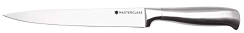 MasterClass Acero Deluxe Coltello da Carne in Acciaio al Carbonio Inossidabile, Argentato, 20 x 12 x 16 cm