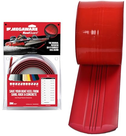 MEGAWARE KEELGUARD USA-Made, Original DIY Keel Protector, 4ft Red