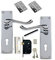 Discount Hardware UK - Victorian Door Handles Internal for Interior Doors, Internal Door Handles with Lock, Silver Door Handles or Chrome Door Handles Set Internal Door Lock with Key (Lock Door Pack)