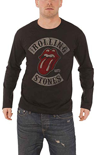 Rockoff Trade Men's Rolling Stones Tour '78 Long Sleeve Top, Black, X-Large (Size:XL)
