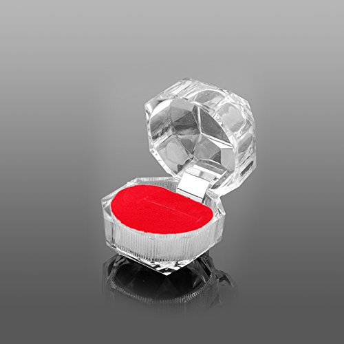 MYA 1 Stück Mini-Schmuckkästchen, Schmuckorganizer, Acryl, Schmuckkästchen, für Ringe, Ohrringe, Schmuck, Box, transparent, für Damen, Mädchen, Schmuckbox, Reise