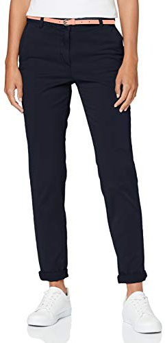 TOM TAILOR Damen 1016542 Slim Chino Mit Gürtel, 10668 - Sky Captain Blue, 38W / 32L EU