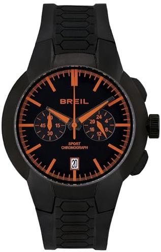 Breil Uhr Herren, Armband aus Stahl, Gehäusedurchmesser 45 cm | Sammlung NEW ONE SPORT, Uhrwerk Quartz Analog, Wasserbeständig bis 100 Meter, Schmuck als Geschenkidee Herren