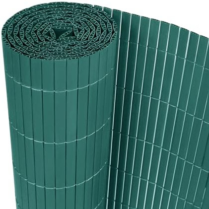 UISEBRT Canisse en PVC Brise-Vue occultant pour Jardin, Balcon et Terrasse, Résistant aux intempéries, Protection visuelle, Grün, 180x500cm