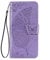 LEYAN Cover per Samsung Galaxy A12 /M12, Custodia Flip PU/TPU Portafoglio Pelle con Stand/Carte Slot, Chiusura Magnetica 3D Farfalla Telefono Case Custodie, Porpora