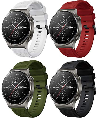 YASPARK Forerunner 745/Huawei Watch GT2 Pro Ersatzarmband aus Silikon, 22 mm, für Gear S3 Frontier/Classic/Galaxy Watch 3 45 mm/Galaxy Watch 46 mm/Huawei Watch GT/GT 2 46 mm