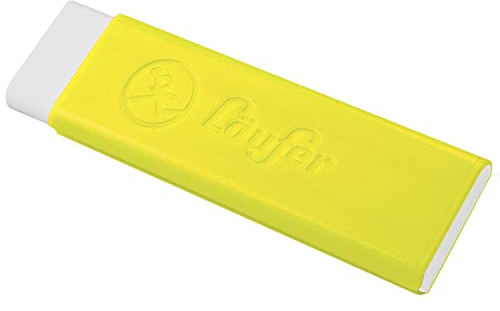 Läufer 69262 Pocket Radierer, Radiergummi für Bleistifte und Farbstifte, gelb, mit Schutzhülle, Radierer für die Hosentasche
