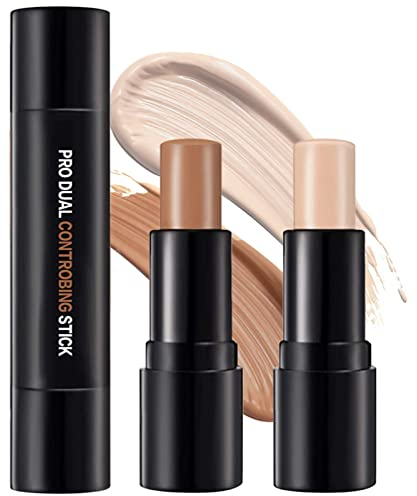 ONLYOILY Kontur Stift Highlighter,Concealer Contouring und Highlighter in einem, 2 Colour Make up Concealer contouring stift, Bronzer, Kontur stift Und Highlighter Make-Up Für Jeden Hauttyp (#05)