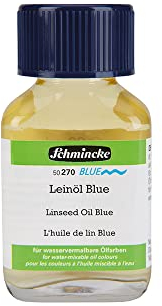 Schmincke - NORMA® Blue, 5027025, 60 ml, Aceite de linaza Blue, aditivo aglutinante para pinturas al óleo pintables con agua, vegano, aceite de linaza modificado