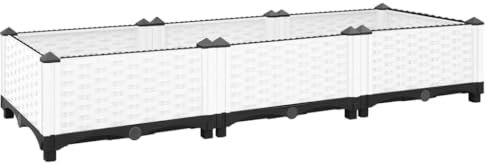 vidaXL Fioriera Rialzata 120x40x23 cm in Polipropilene