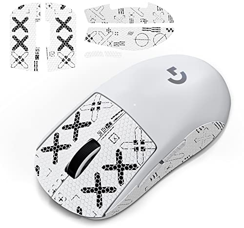 JINGDU Cinta de Agarre para Ratón Compatible con Logitech G Pro X Superlight, Antideslizante Adhesivo para GPW Gaming Mouse, Adhesivo de Agarre Ultrafino para G Pro X Superlight,BlancoX