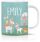 iCaseDesigner Personalised Childrens Mug - Unbreakable Lightweight Polymer - Add Your Own Name - Unicorn & Princess