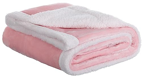 Brandsseller Baby Flanell/Sherpa Kuscheldecke 70 x 100 cm Schmusedecke Kinderdecke