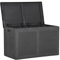 Garden storage box 180 L black PP rattan