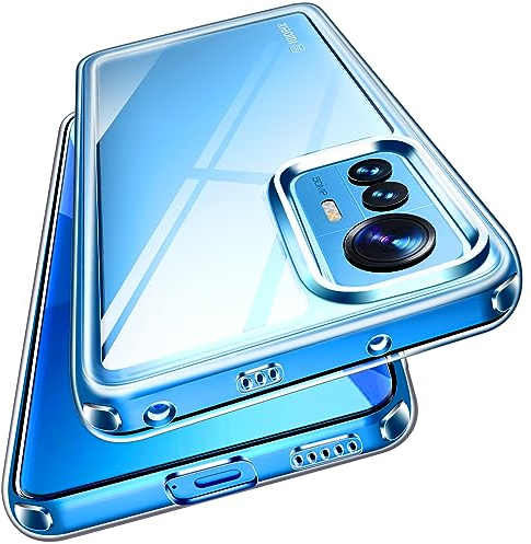 ivoler Nie Vergilbung Klar Hülle für Xiaomi 12 Lite, [Militärischer Schutz] Stoßfest Kratzfest Transparent Schutzhülle, Dünn Durchsichtige Handyhülle Case Cover
