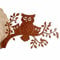 Rostikal Rost Garten Deko Eule 50 x 30 cm Figur Vintage Wanddeko Metall Baum Skulptur