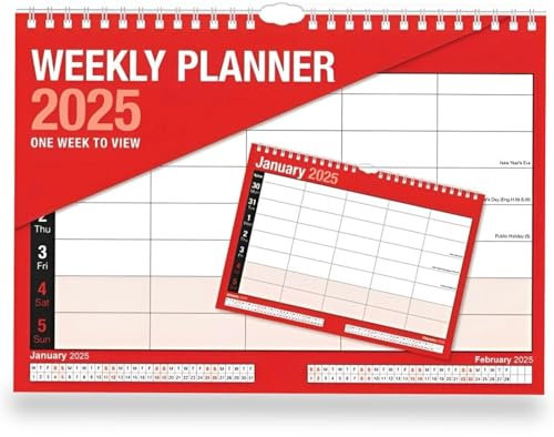 2024 Wochenansicht 5 Spalten Kalender Hängende Spirale Tagesplaner Home Office Planer