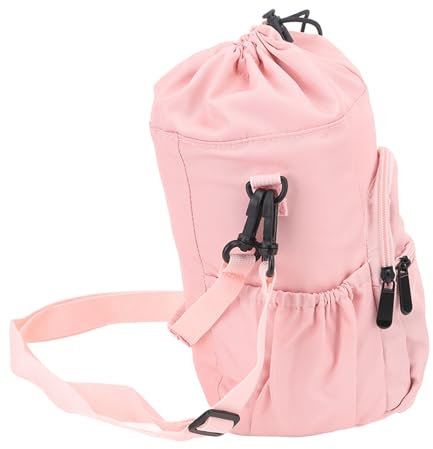 Insulated Water Bottle Carrier, 32oz 40oz Portable Waterproof Shockproof Thermal Bottle Sling Holder for Sports (Pink)