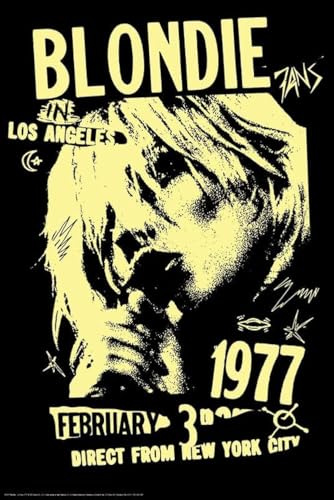 BUY ART FOR LESS Offiziell lizenziertes Kunstposter Blondie LA Tour 1977, 61 x 91 cm, dekorativer Druck, Posterpapier, fertig zum Einrahmen