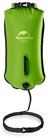 Naturehike Aufblasbarer Trockensack, 18L Wasserdichter Rucksack mit 2 Luftkammern für Open Water Schwimmen und Triathlon-Training, Leichte Schwimmhilfe zum Schnorcheln, Rafting, Bootfahren