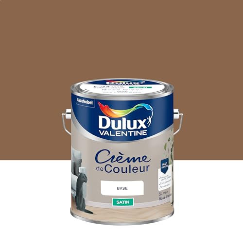 Dulux Valentine Crème de Couleur - Peinture multi-supports intérieure - Satin Havane 5 L