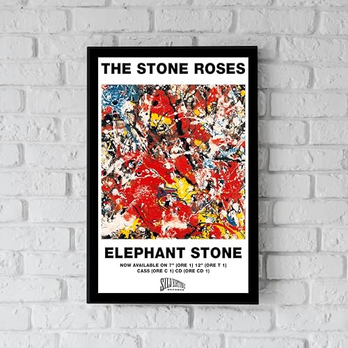 THE STONE ROSES - A4 Wall Art Print, Record Cover 'Elephant Stone' Poster (29.7 x 21 cms Print Only)