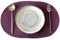 Ueiwffzo 30 * 45cm Oval Platzsets 4er Set Abwaschbar Hitzebeständig Gewebte Tischsets rutschfest Platzdeckchen für Küche, Party, Hochzeit, Weihnachten (Lila)