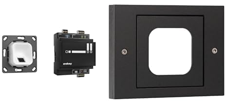 ekey xLine Fingerprintset für Unterputzmontage, ohne Rahmen, weiß + ekey Gira xLine Rahmen TX_44, anthrazit