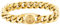 KRKC&CO 12mm Herren Armband mit Löwe Kopf Verschluss, 18K Gold beschichtet Panzerarmband, breite dicke Edelstahl Cuban Armband, Hip Hop Wikinger Biker Schmuck Geschenk für Männer Jungs [Länge 21,6cm]
